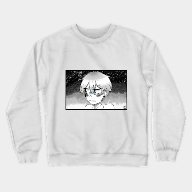 Tsundere Boy Manga Style Crewneck Sweatshirt by MitsuDai